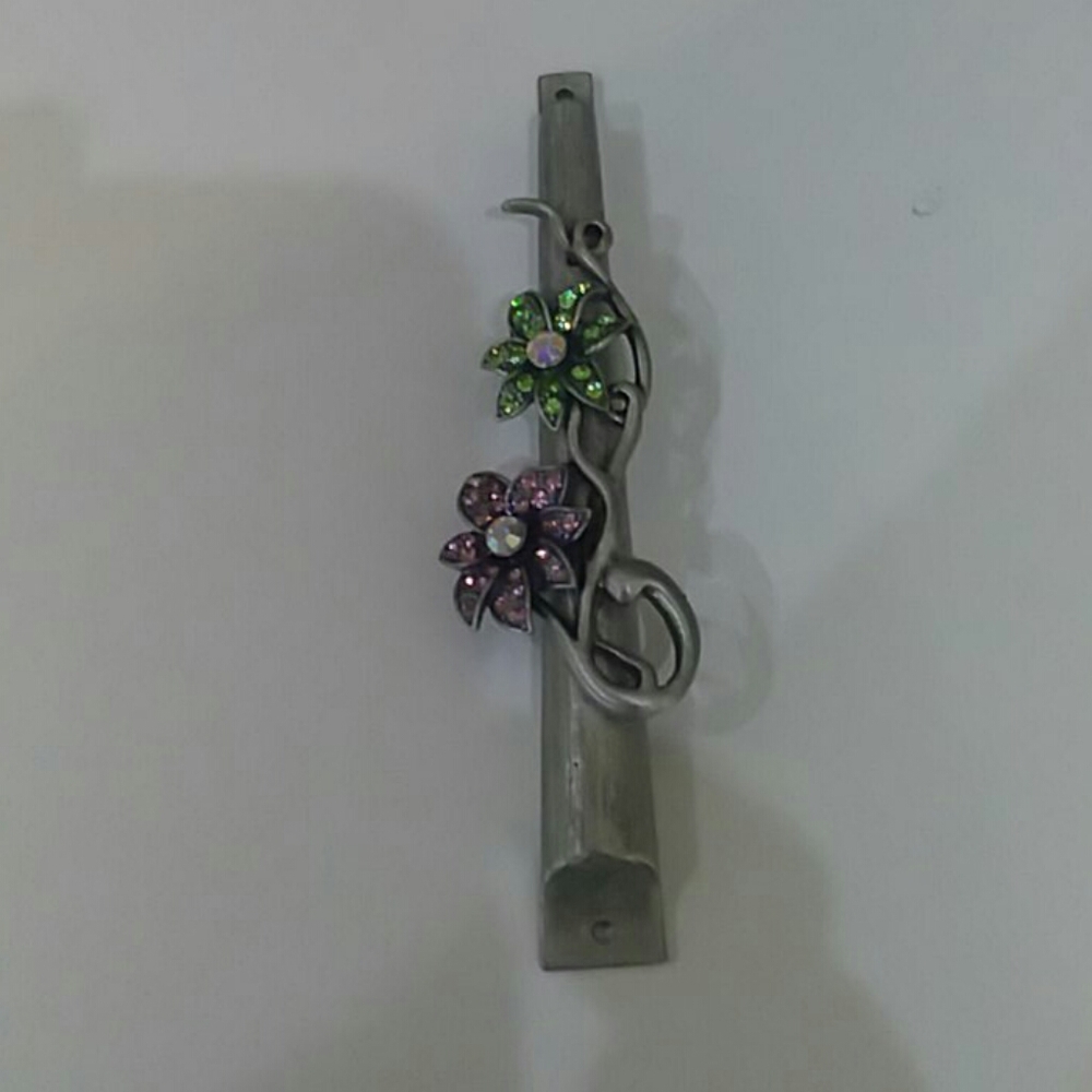 Beautiful Floral Gemstone Mezuzah including scroll